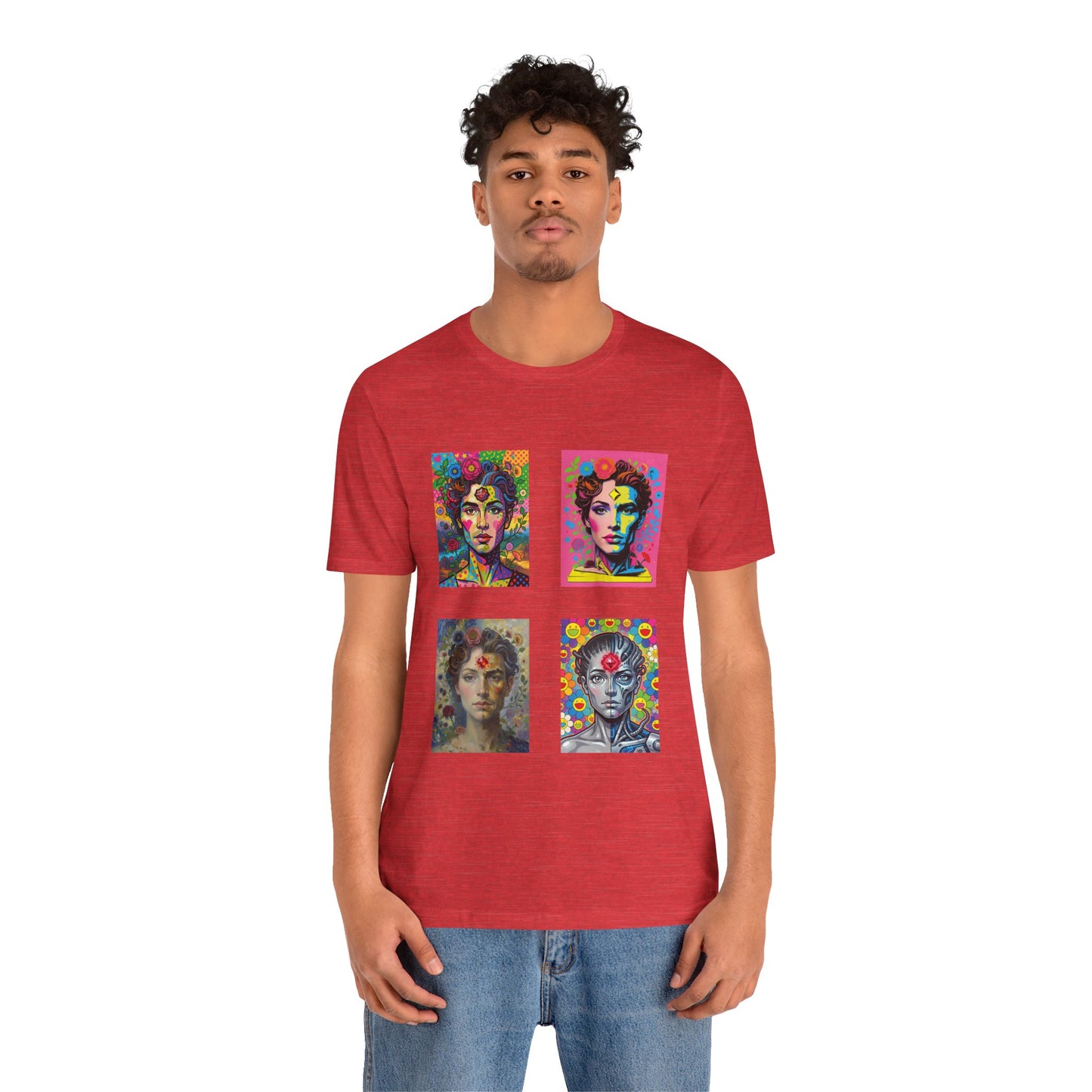 Fluid Art Faces - Unisex NARCIZA Tee