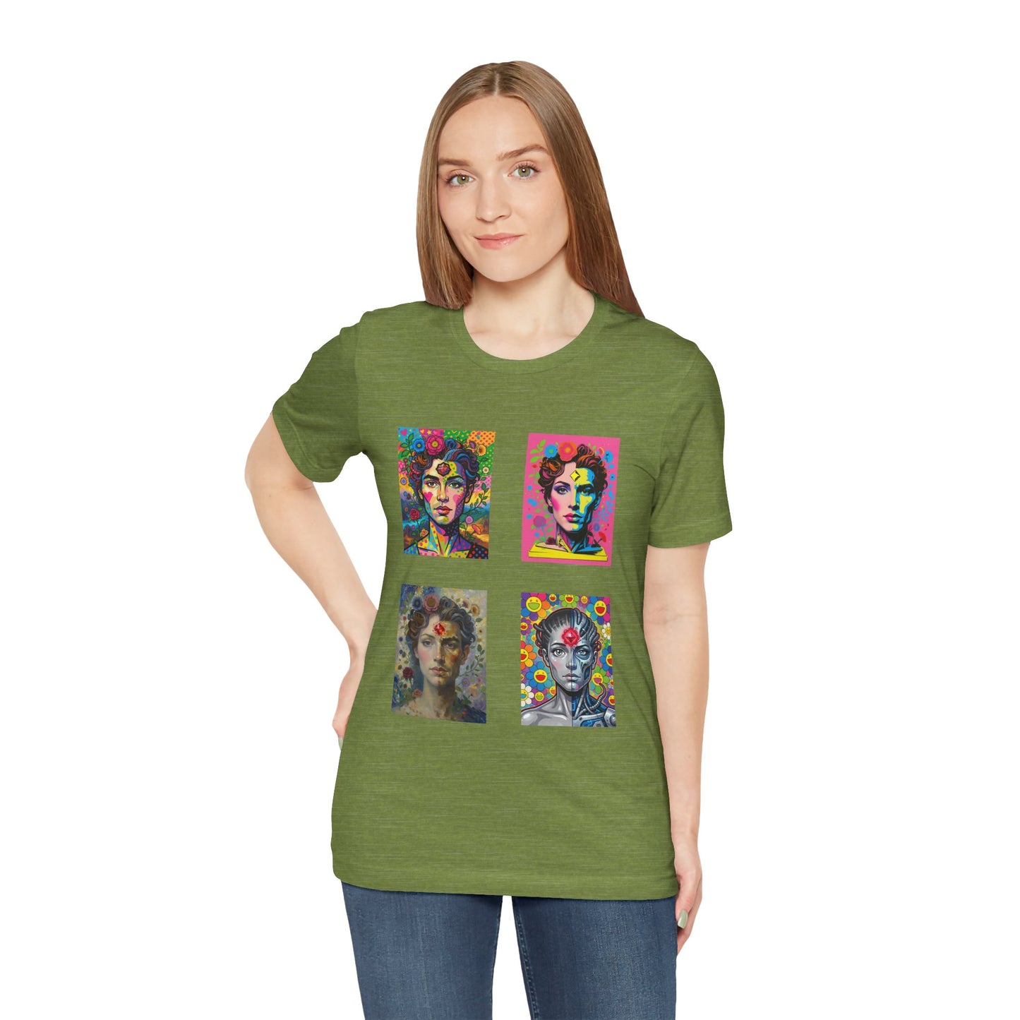 Fluid Art Faces - Unisex NARCIZA Tee