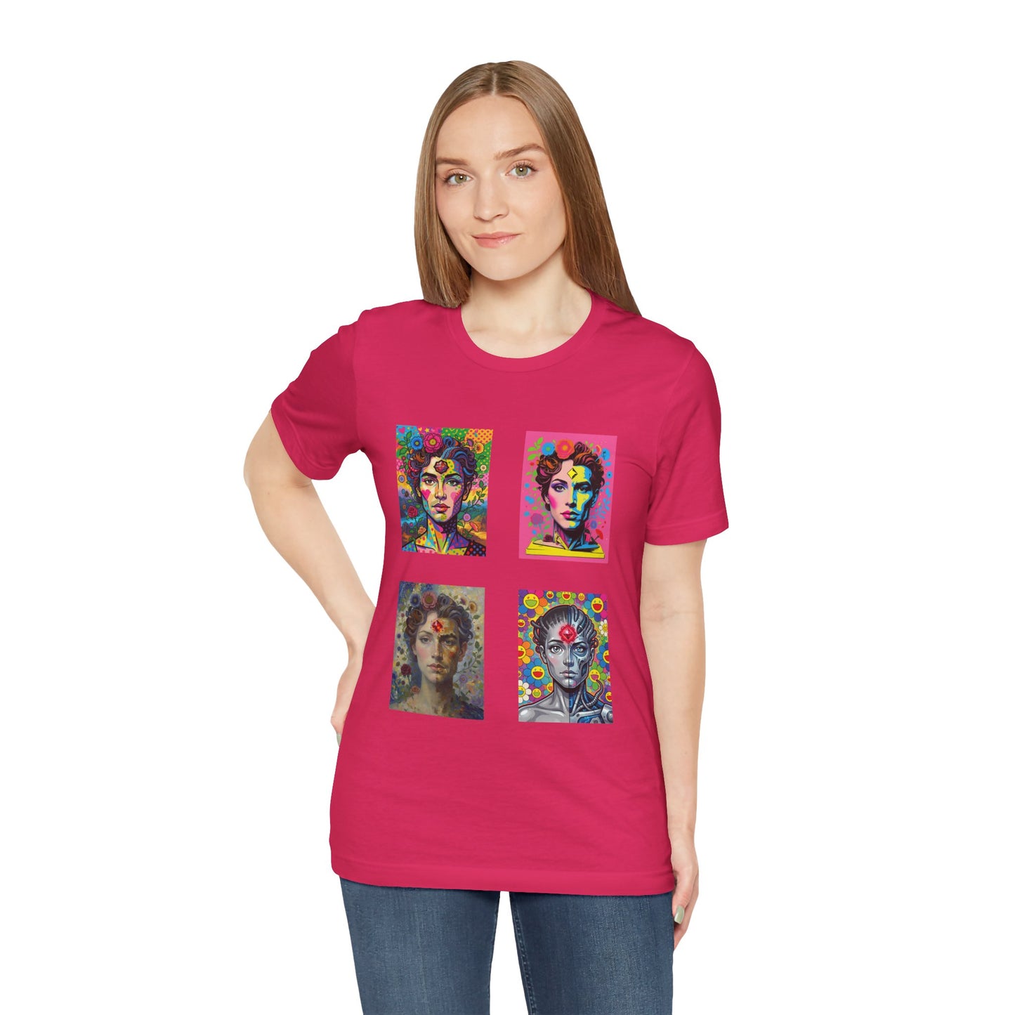 Fluid Art Faces - Unisex NARCIZA Tee