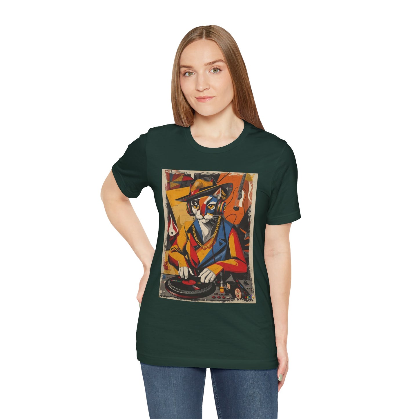 Cubist Cat DJ - Narciza Unisex Tee