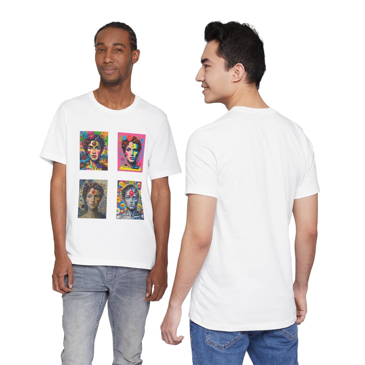Fluid Art Faces - Unisex NARCIZA Tee