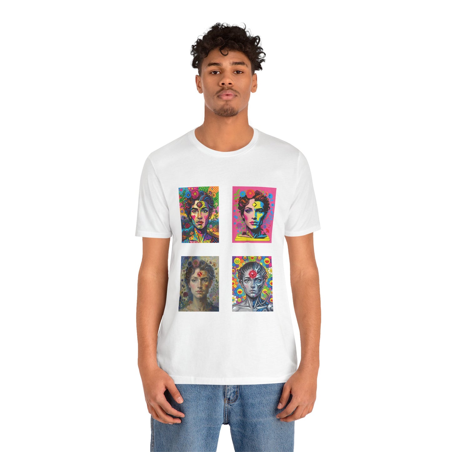 Fluid Art Faces - Unisex NARCIZA Tee