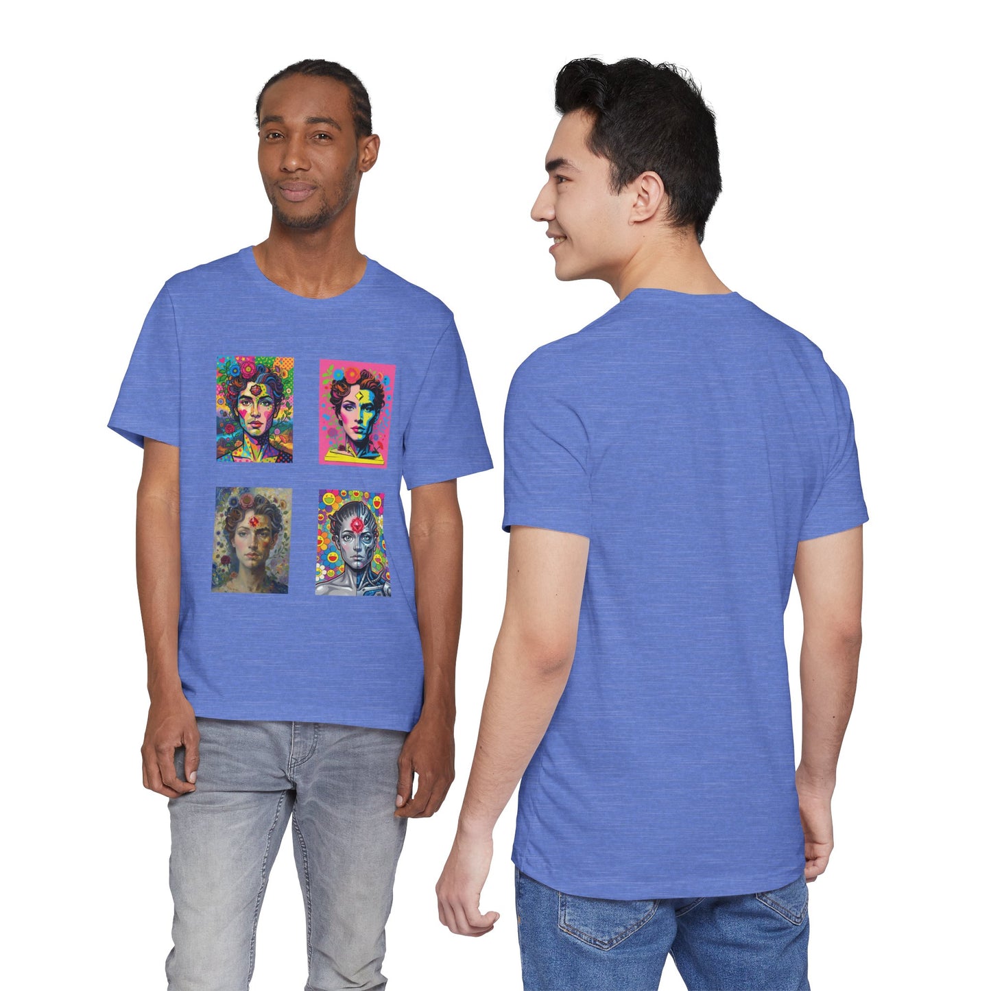 Fluid Art Faces - Unisex NARCIZA Tee