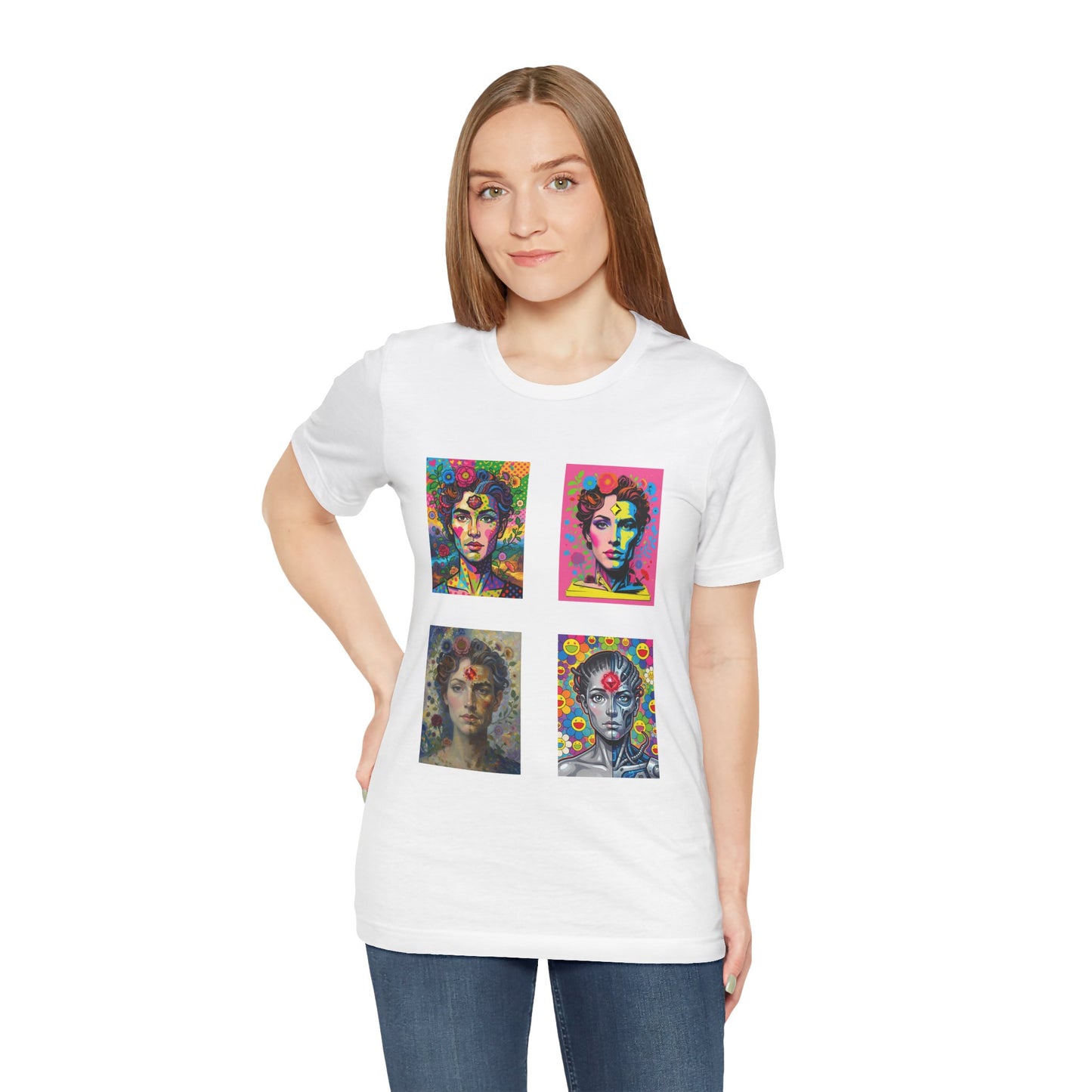 Fluid Art Faces - Unisex NARCIZA Tee