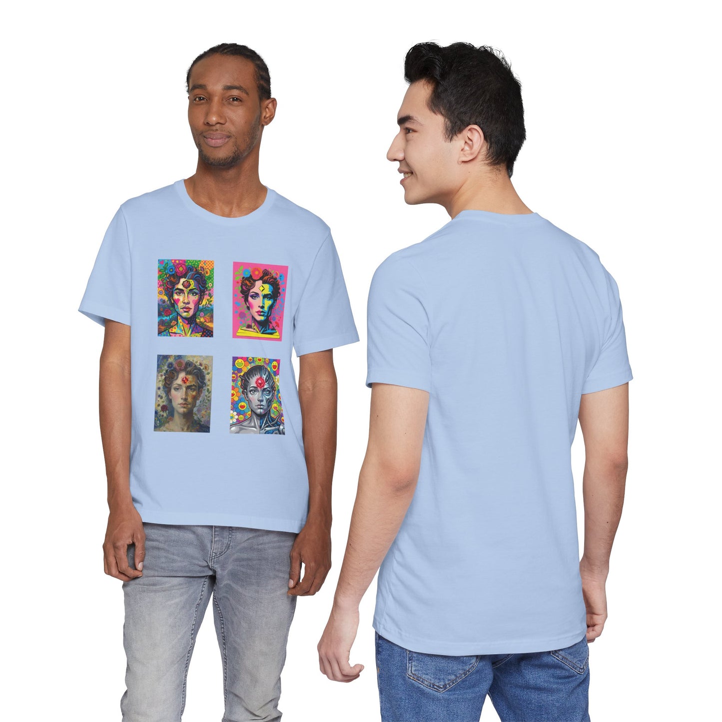 Fluid Art Faces - Unisex NARCIZA Tee