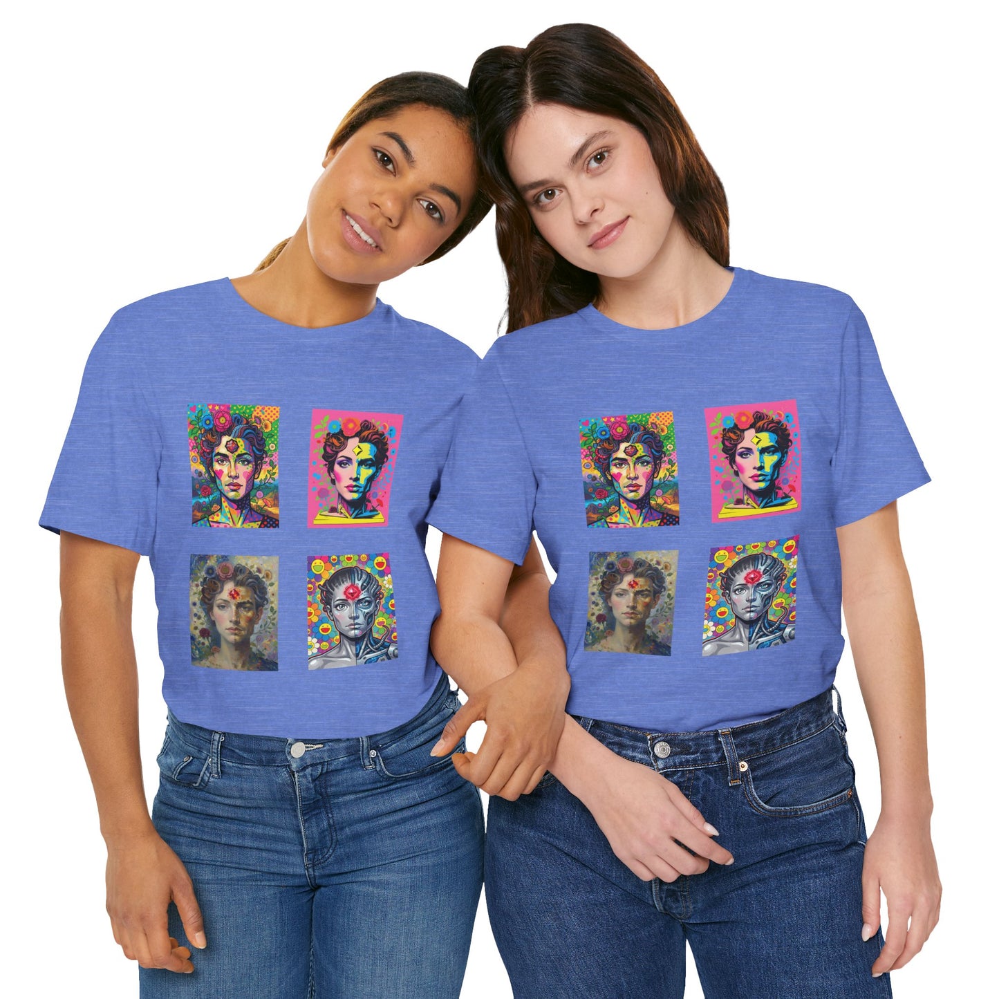 Fluid Art Faces - Unisex NARCIZA Tee