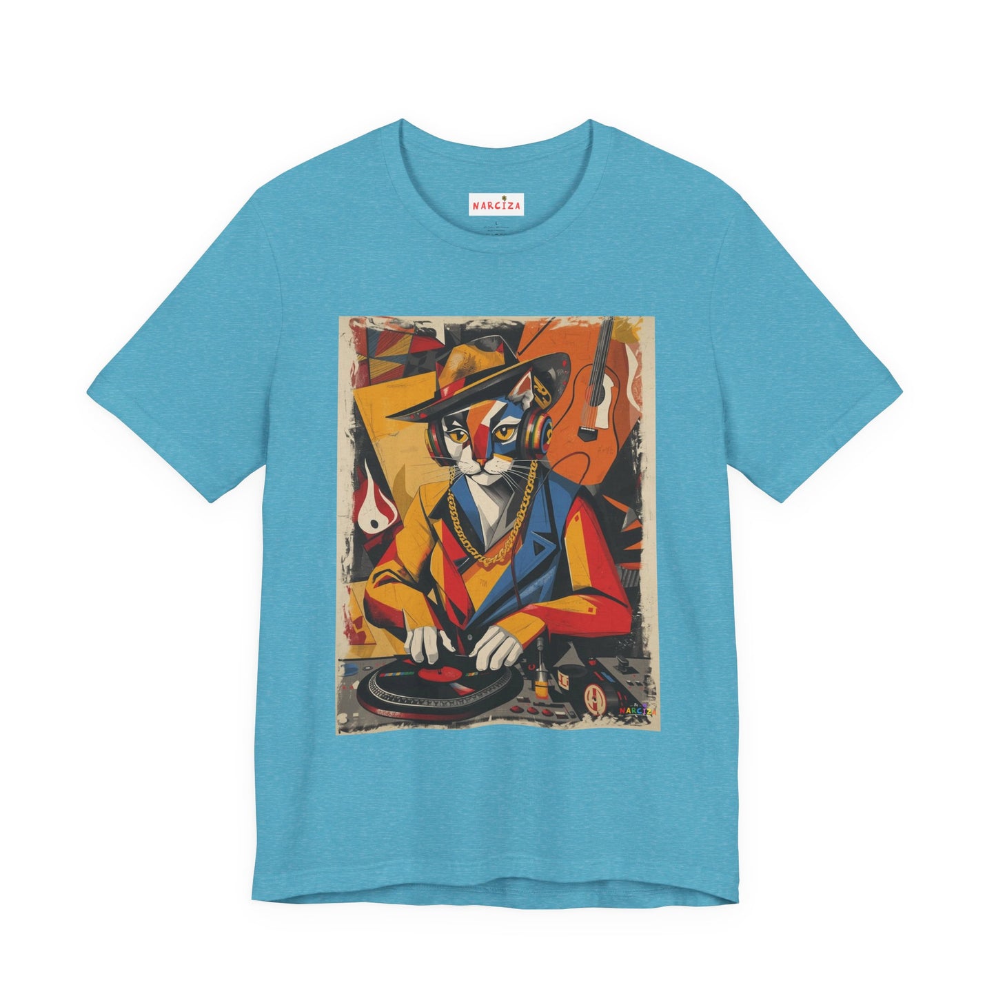 Cubist Cat DJ - Narciza Unisex Tee